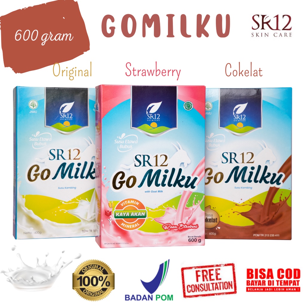 

[NO SUGAR] Susu Kambing Etawa Bubuk GOMILKU SR12 600g GO MILKU BPOM Plus Madu Daun Kelor Ikan Gabus