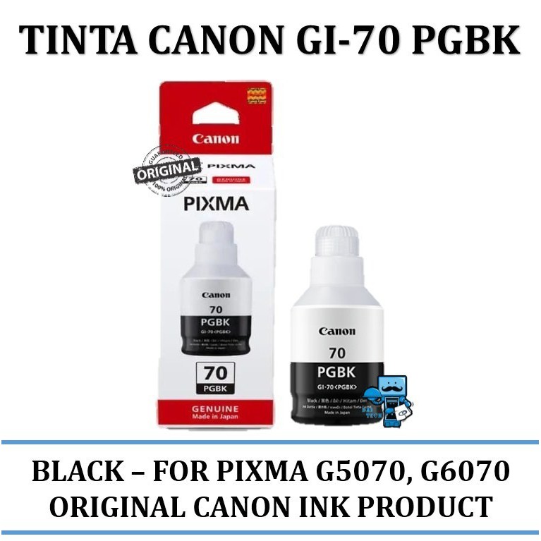 Jual TINTA CANON GI-70 PGBK. BLACK ORIGINAL | Shopee Indonesia