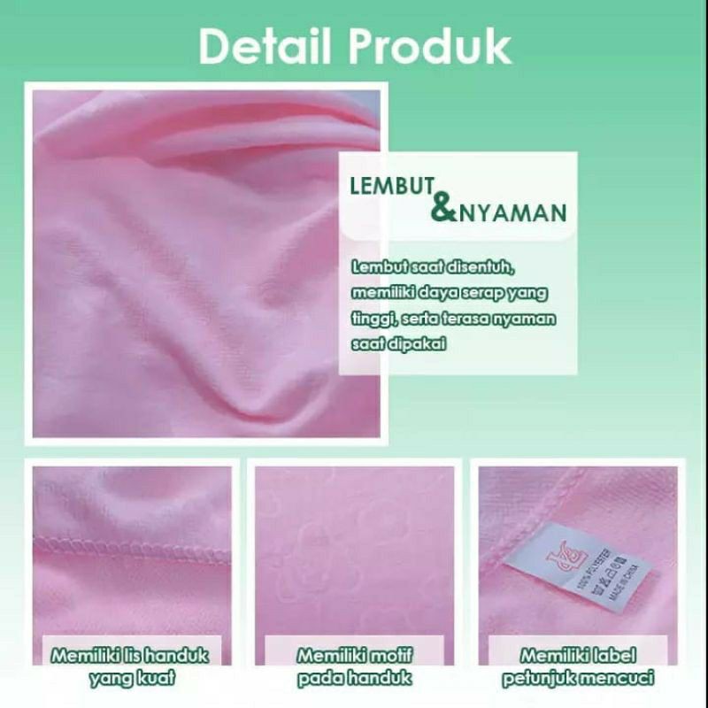 Handuk Mandi Bayi dan Dewasa Polos Size 70x140 Lembut