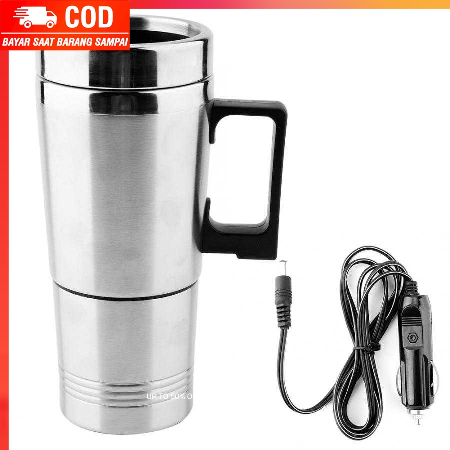 (100% BARANG ORI) ESTINK Gelas Pemanas Mobil Car Heating Cup Mug 12V 350+150ML - EST350