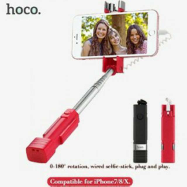 Hoco K3A Beauty Apple Lightning Cable Connector Selfie Stick 65cm