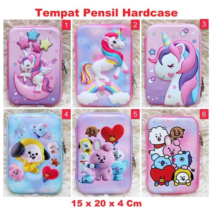 

BANTING HARGA Tempat Pensil Anak Hardcase Boxes kotak Pencil Case HSD Unicorn BT 21