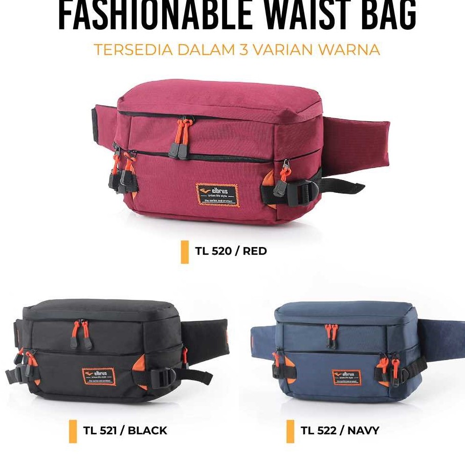 Tas Selempang Waistbag Pria Original Distro Terbaru Tas Slempang Kecil Pria Murah - Hitam Navy