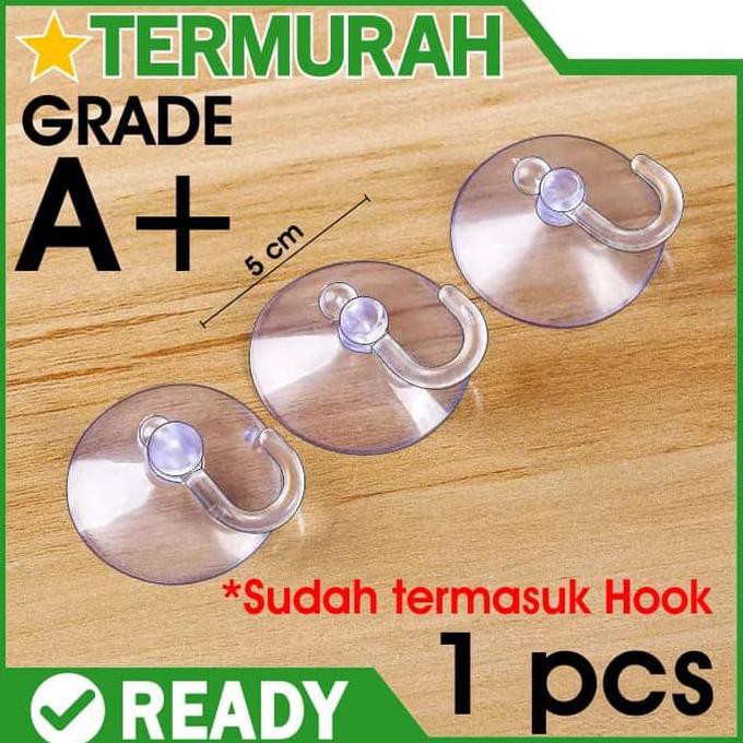 Kop Kaca Cop Tempelan Karet Bening Hook Cantelan Alat Kaitan 50Mm 5Cm Alfredo87 Segera Beli