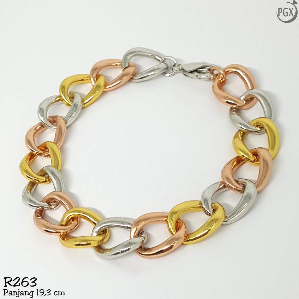 PGX Gelang Tangan Xuping Wanita Perhiasan Lapis Emas Aksesoris Fashion Premium - R106