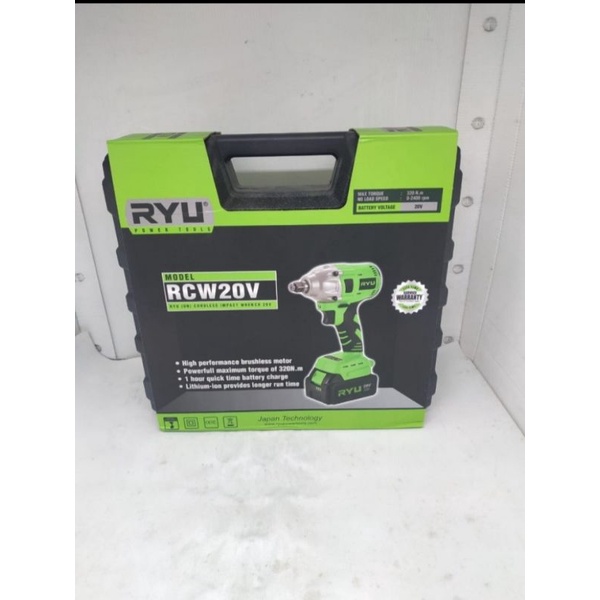 cordless impact wrench rcw20v / impact pembuka baut baterai rcw 20v ryu