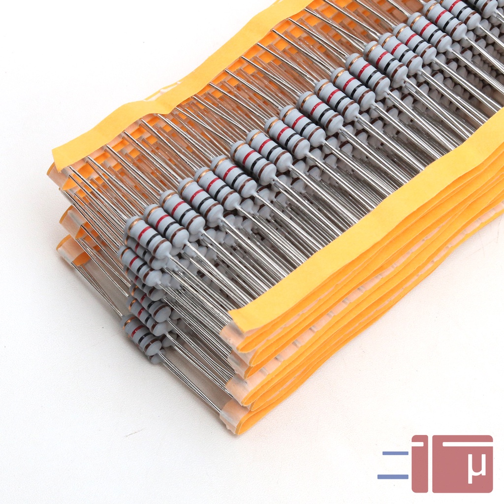 x10 Resistor 1K 1W Metal Oxide 5% Taiwan Kaki Tembaga