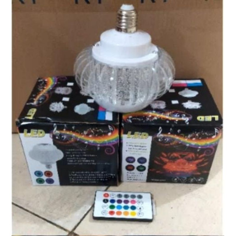 LAMPU SPEAKER BLUETOOTH REMOTELAMPU DISKO HIAS BUNGA TERATAI / UFO