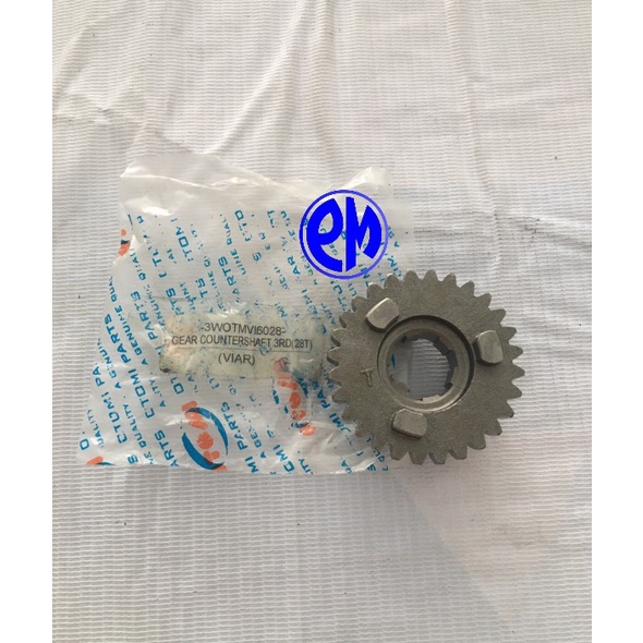 Gear Countershaft Third 28T Viar Karya 150cc 200cc Kaisar Roda Tiga / Gigi Kopling 28T Gigi 3 // Spa