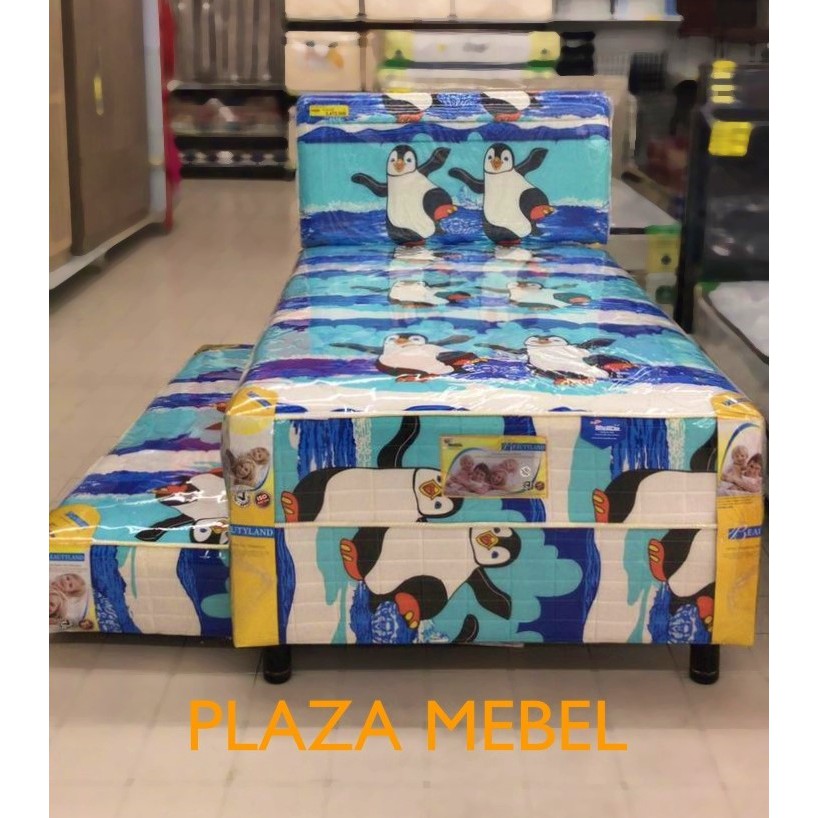 SET 2in1 Twin Anak American Kids Pinguin Spring Bed