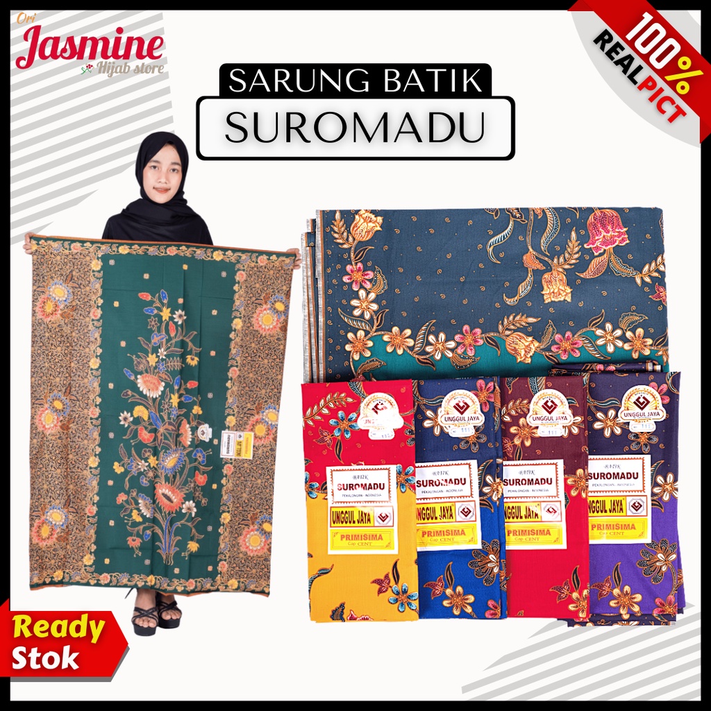 Sarung Batik Wanita Suromadu Bahan Katun Primisima Unggul Jaya