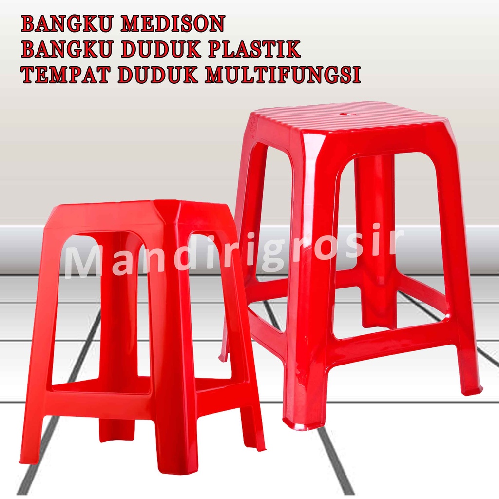 Tempat Duduk Tanpa Lengan * Bangku Medison * Bangku Plastik * Multifungsi