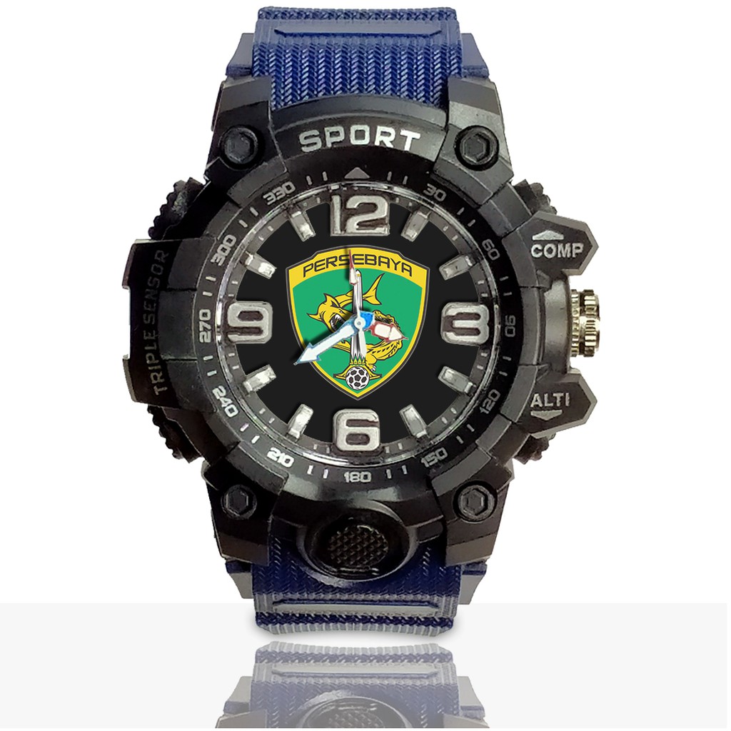 Jam Tangan Custom PERSEBAYA Ruber- Water Resistant