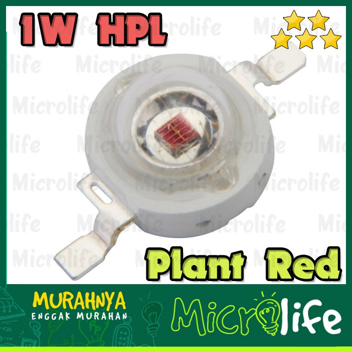 1 Watt Plant Red High Power LED 665 nm 2.2v 33mil Merah Tua Lampu Tanaman