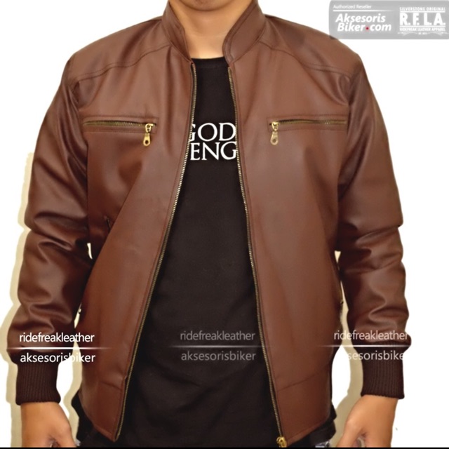 Jaket Kulit Varsity Series