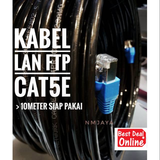 Kabel Lan Outdoor FTP Cat5e Meteran Kabel Polos belum dicrimping