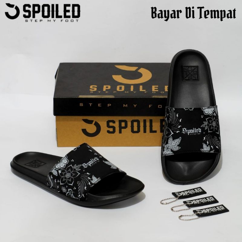 SVACH Sandal Pria Batik Sandal Slide Flip Flop Batik Elegan Anti Slip Size 39-43 SPOILED