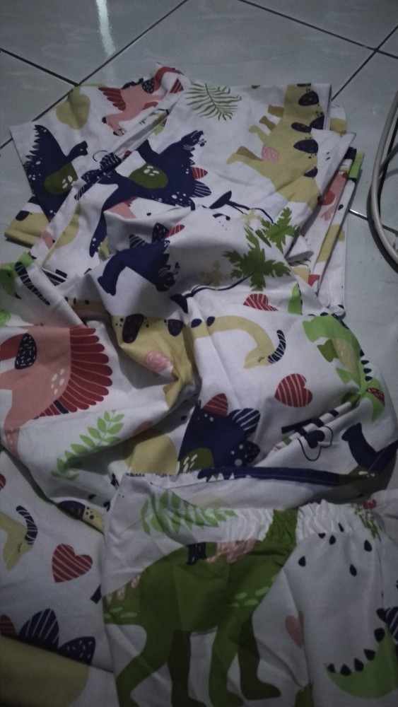 Sprei Motif Dino Age Dinosaurus Putih Seprai Anak Murah Pre Order