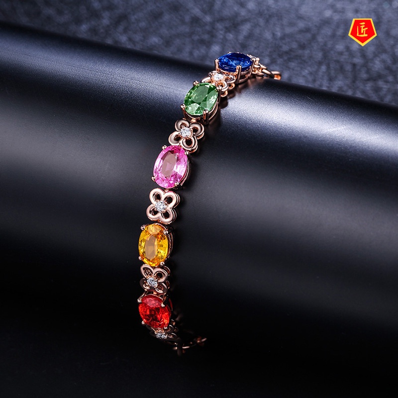 [Ready Stock]Fashion Color Gemstone Bracelet