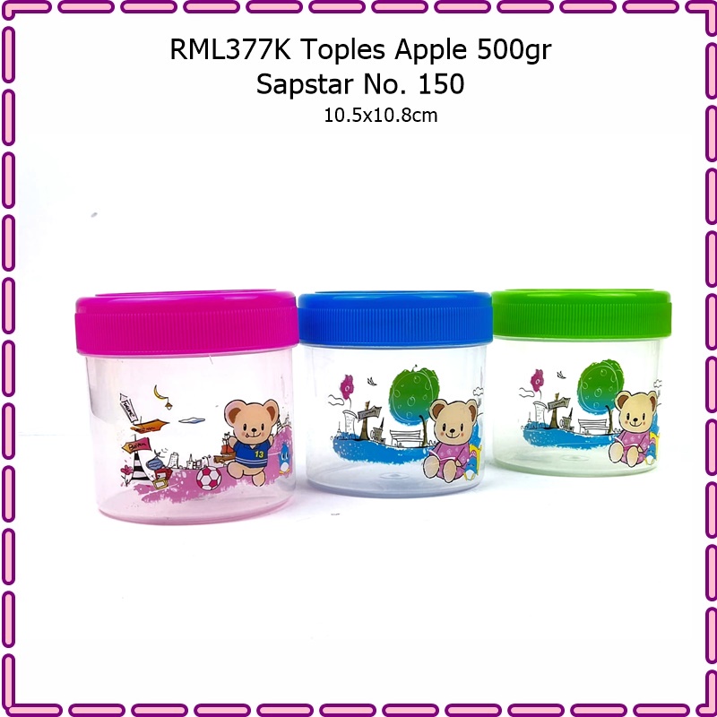 RML377K Toples Plastik Apple 500gr Sapstar No. 150