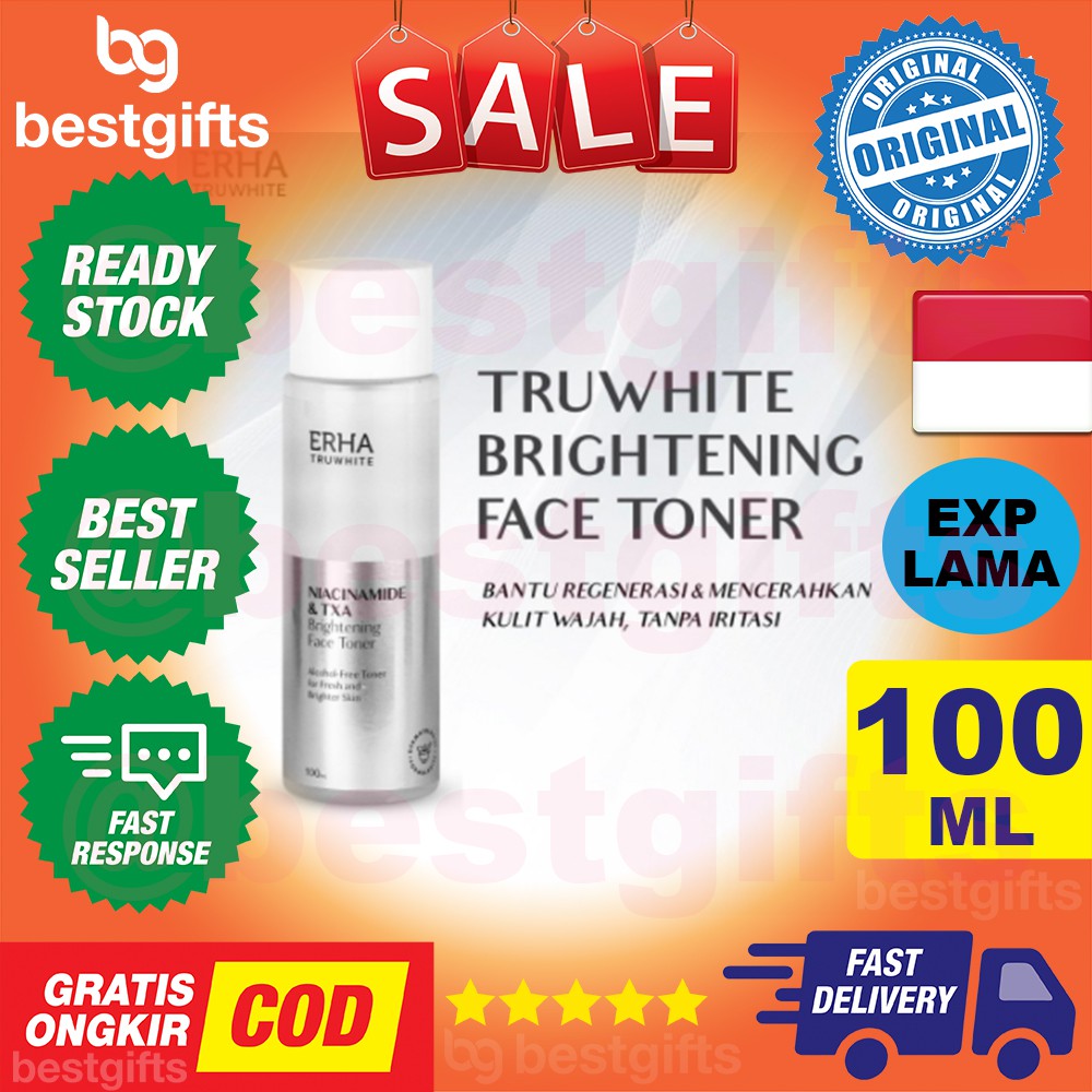 ERHA TRUWHITE NIACINAMIDE TXA BRIGHTENING FACE PORE TONER MENYEIMBANGKAN pH KULIT WAJAH MUKA KUSAM 100 ML