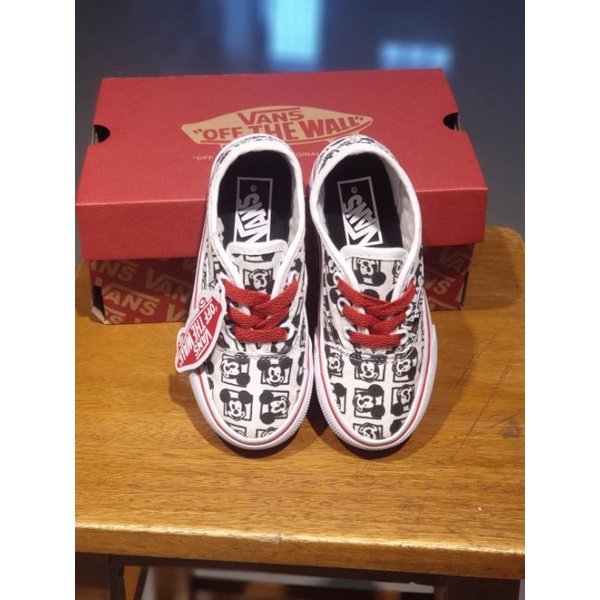 SEPATU ANAK VANS MICKEY AUTHENTIC TALI MERAH PREMIUM HIGH QUALITY SEPATU ANAK VANS MICKEY