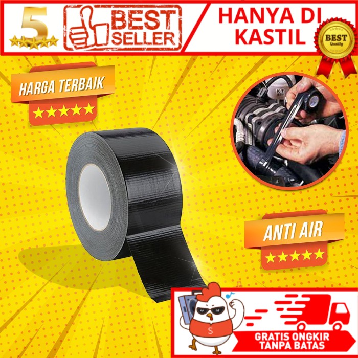 ISOLASI LAKBAN HITAM KARET KABEL SATELIT ANTI AIR SOLATIP PIPA LEDENG WATERPROOF TAHAN HITAM TAPE