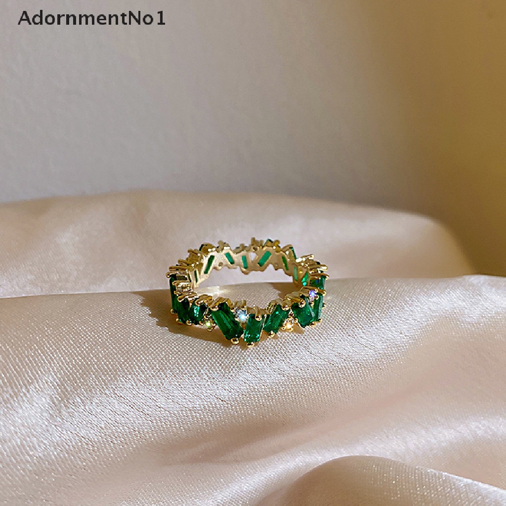 (AdornmentNo1) Cincin Gaya Jepang / Korea Aksen zircon Untuk Perhiasan Wanita