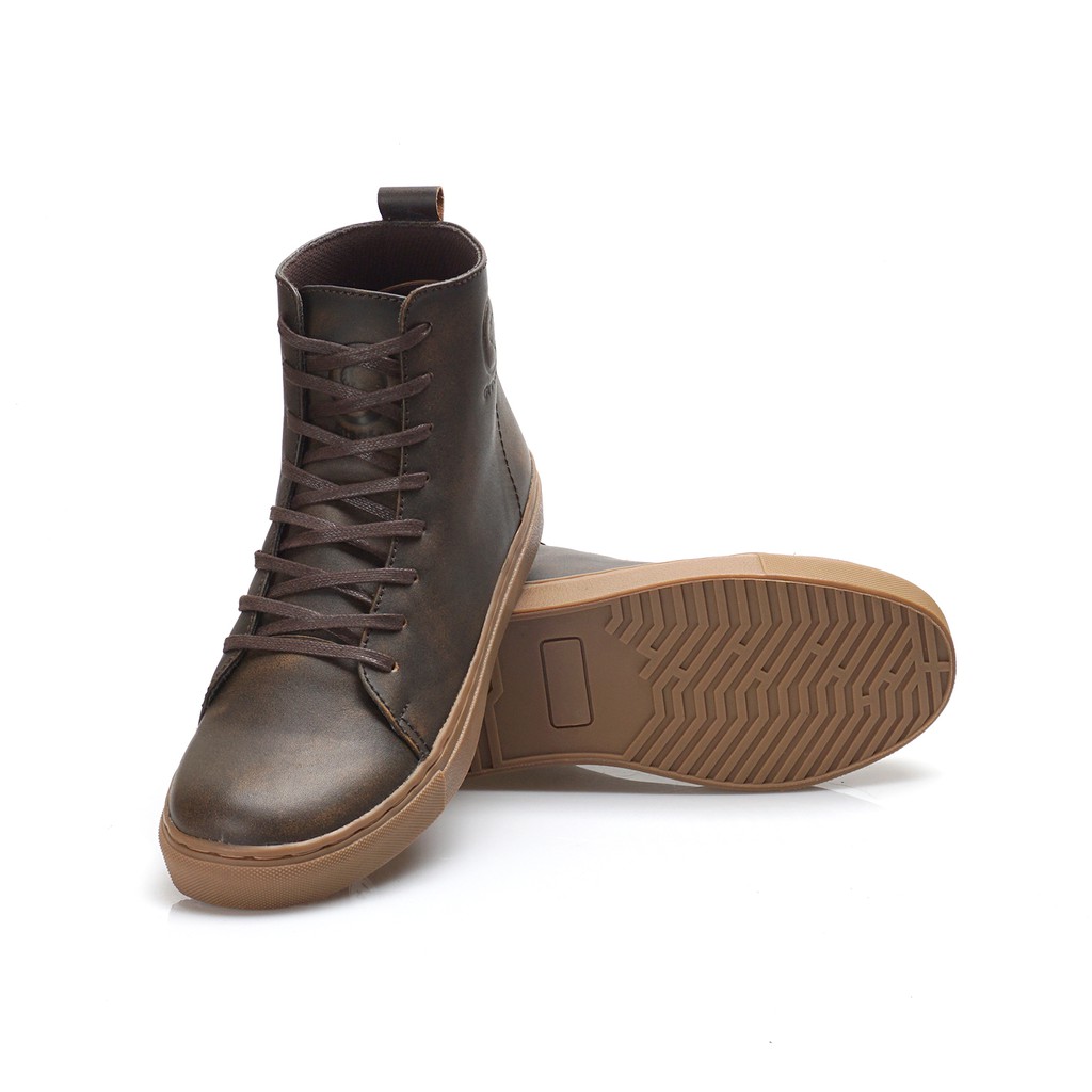 MAGNUS CAMEL (Kulit Asli) - Sepatu Boots Pria Kasual Kulit Klasik Vintage Sporty Casual Cowok - Boot Kulit