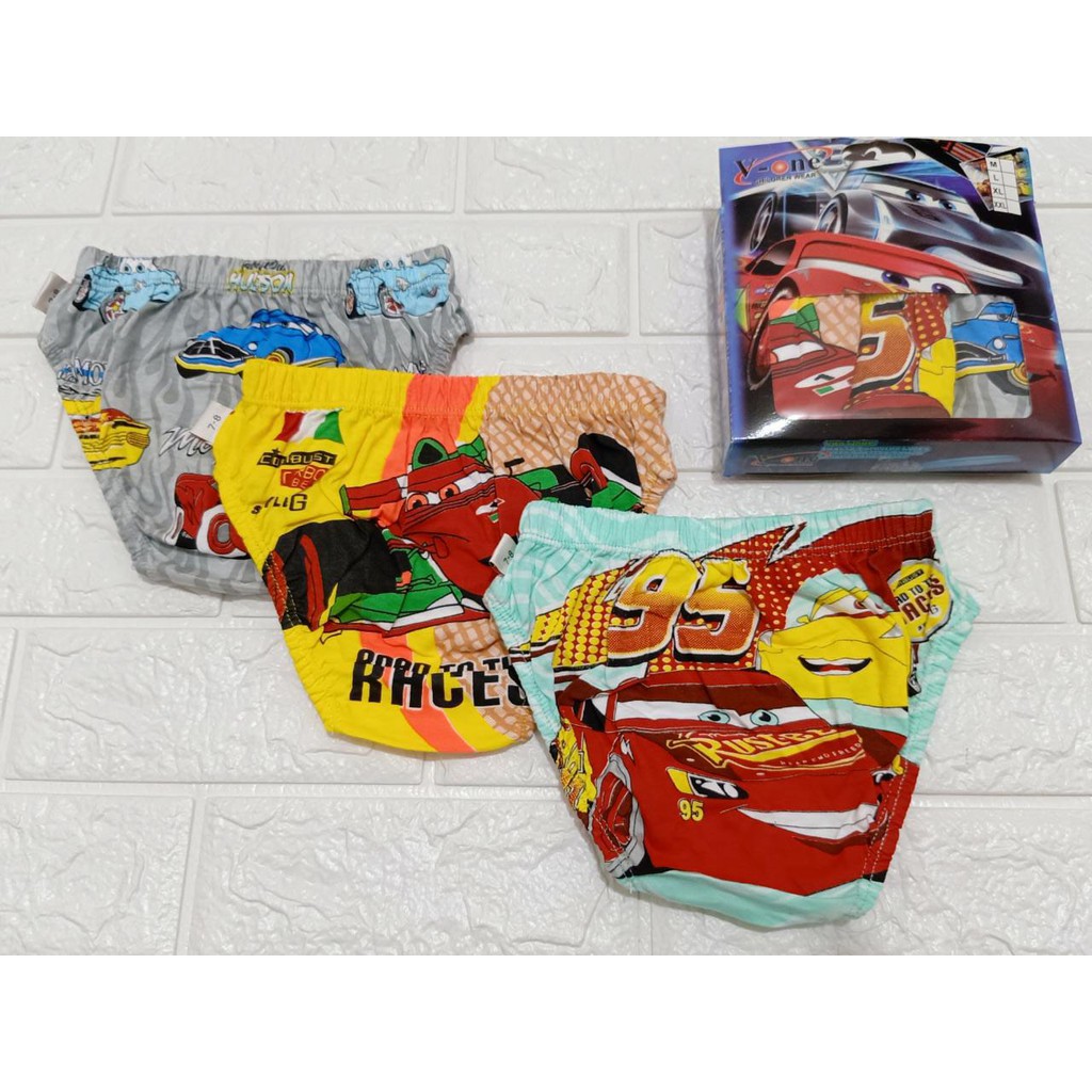 3pcs V-ONE CD ANAK COWOO // Celana Dalam Anak Laki - Laki Motif / Celana dalam anak laki laki