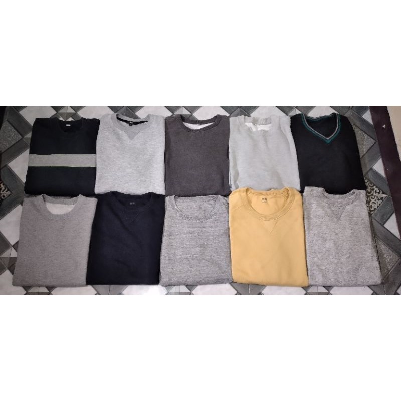 Paket Usaha 10pcs Uniqlo Crewneck