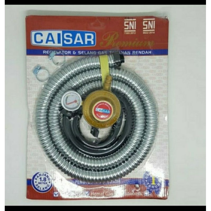 Regulator Dan Selang Kompor Gas 1.8 Meter CAISAR PREMIUM