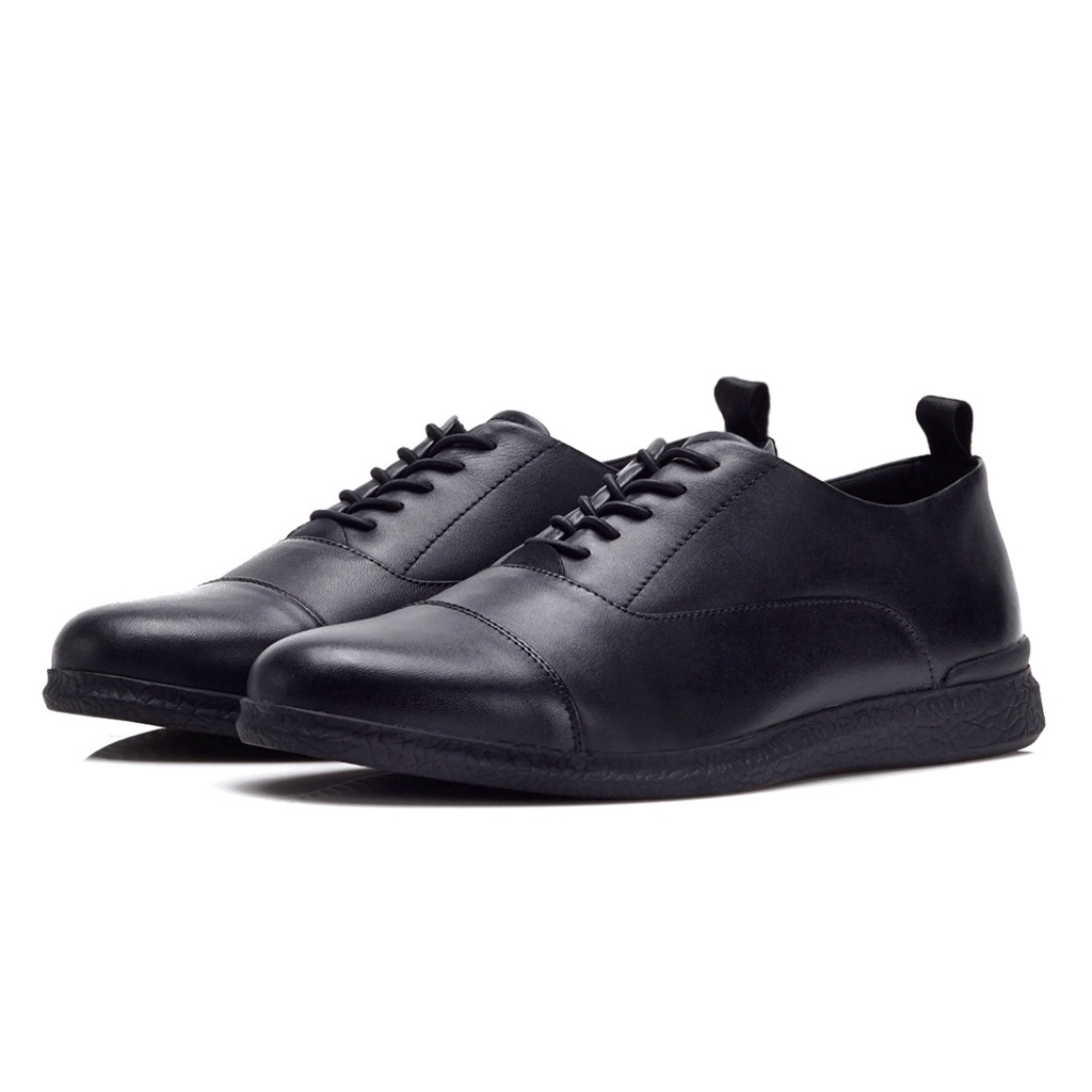 OXFORD 3.0 BLACK (KULIT ASLI) |ManNeedMe x Kenzio| Sepatu Pantofel Pria Derby Shoes Formal ORIGINAL