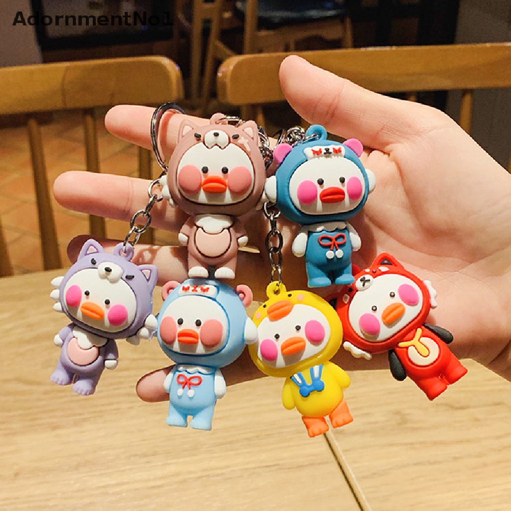 [AdornmentNo1] Cartoon Cute Duck Figure Keychains Little Yellow Duck Bag Pendant Key Ring Gifts [new]