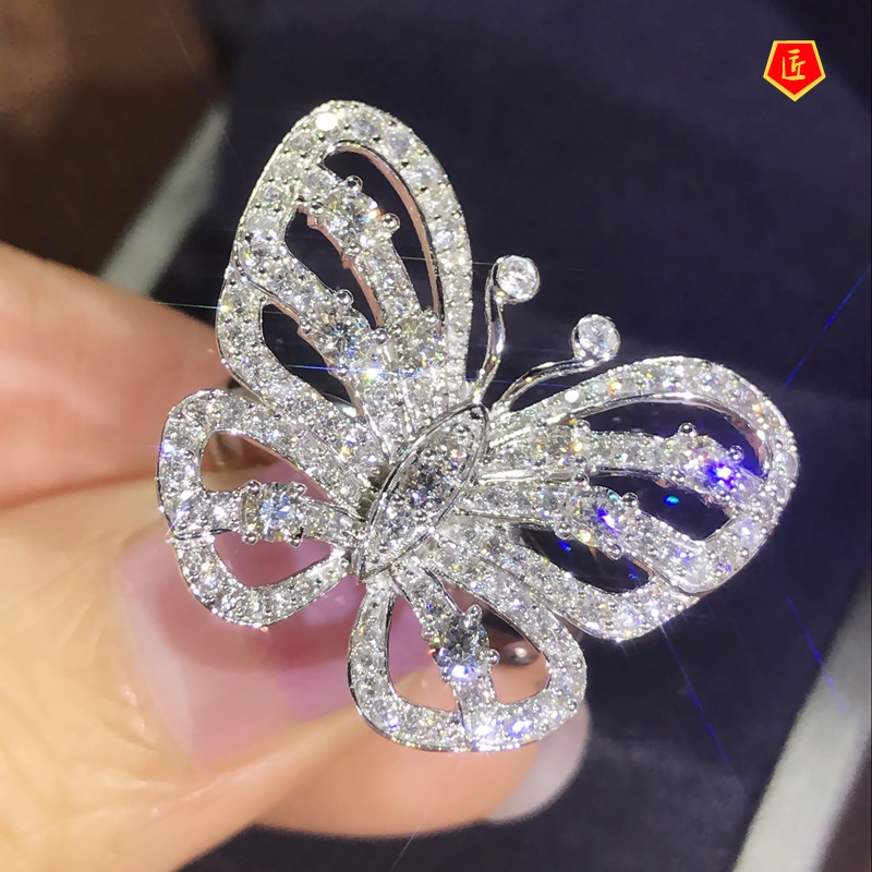 Cincin Desain Pita Hollow Out Mewah Untuk Wanita