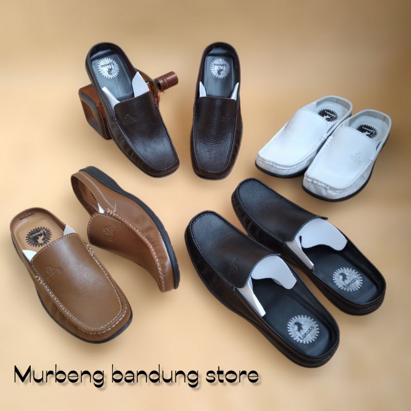 Sepatu sandal bustong pria full kulit asli termurah