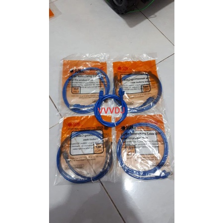 Kabel Lan Cat 5E Kabel UTP RJ45 Biru 1 Meter