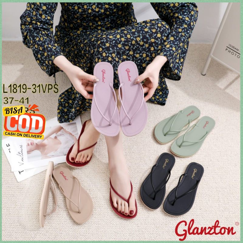 Sandal Jelly Jepit Wanita Glanzton 1819-31VPS Karet Import