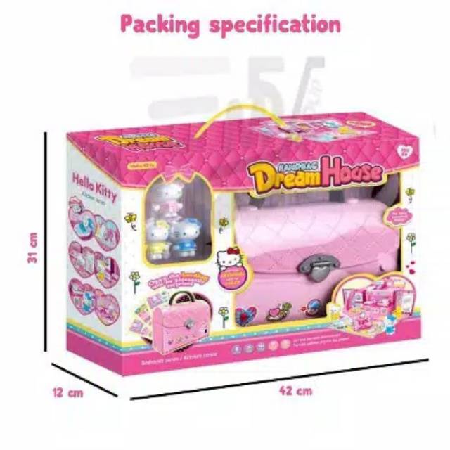  Mainan  handbag dream house kitchen set hello  Kitty  Dan 