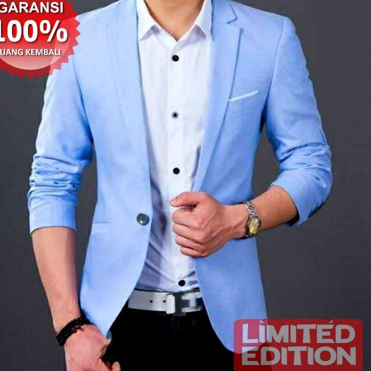 Harga TERMURAAH.. Jas Blazer Pria warna Biru muda maroon abu/blazer pria casual/blazer pria slim fit