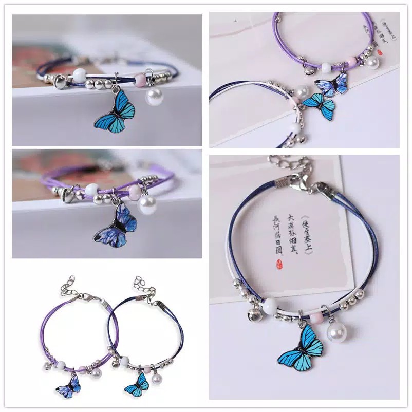 1PCS GELANG WANITA RETRO BUTTERFLY BRACELETS FASHION JEWELRY FOR WOMEN | BUTTER - FLY / OCEAN