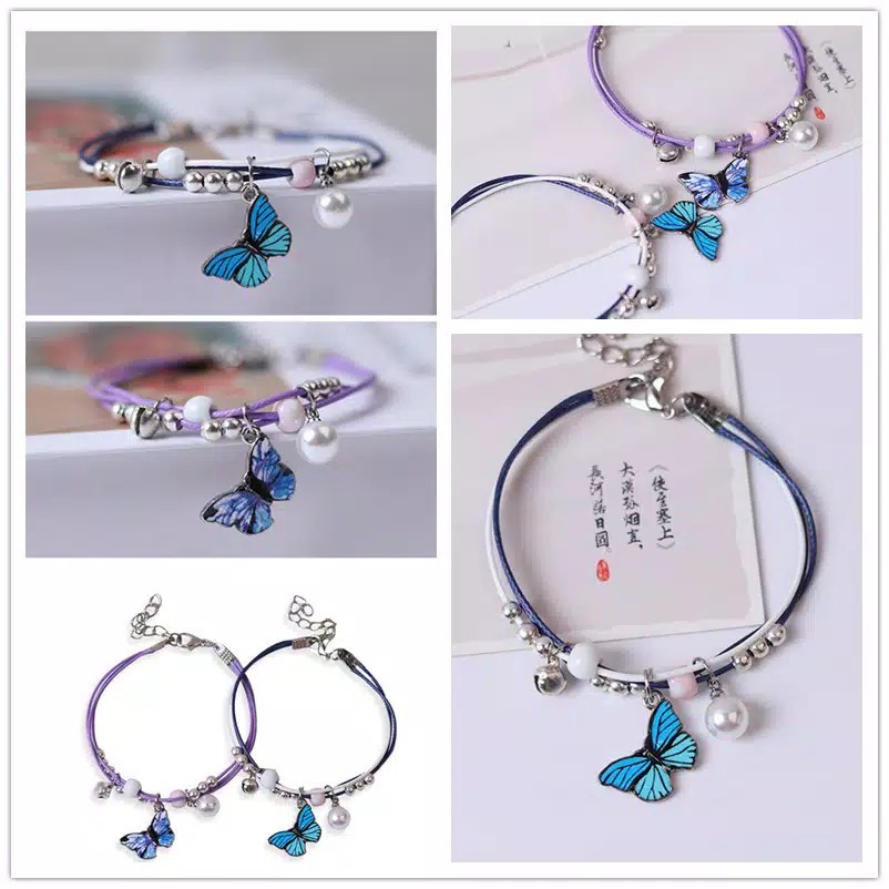 1PCS GELANG WANITA RETRO BUTTERFLY BRACELETS FASHION JEWELRY FOR WOMEN