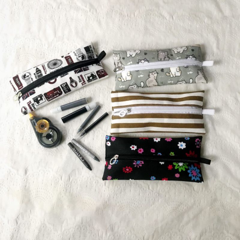 

Tepak Pensil/Tepak Pensil Kanvas /Tempat Pensil Premium/Pencil Case