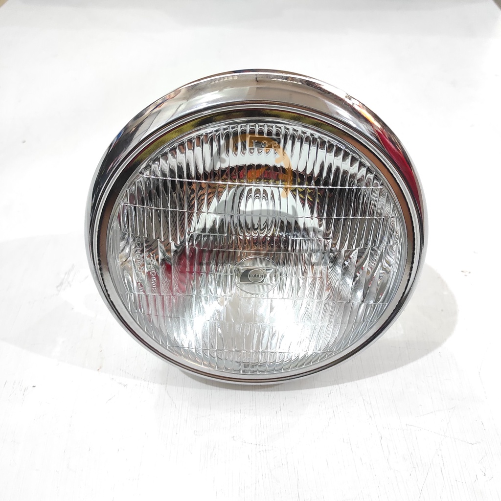 Win Reflektor Headlamp Tiger Crome 7 Inch Custom Universal Motor Lampu Depan Kualitas Bagus