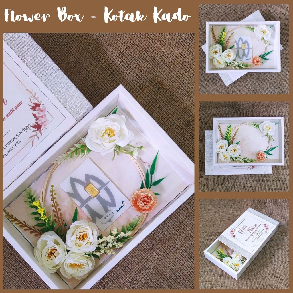 

flowerbox warna putih kado pernikahan unik mewah, hadiah anniversary, ulang tahun pacar wanita, perpisahan kantor, graduation lulus wisuda