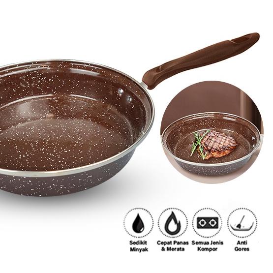 ➽ GM Bear Wajan Penggorengan Enamel - Panci Wok Pan Enamel ☀