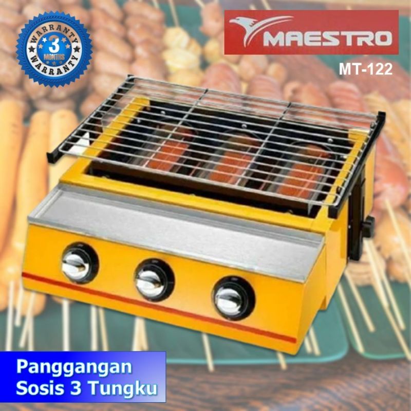 Panggangan Sosis 3 tungku Maestro MT-122/Gas Roaster Maestro MT-122