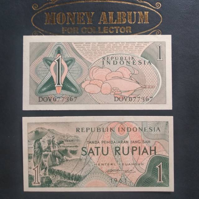 Uang kuno 1 rupiah seri sandang pangan tahun 1960&1961
