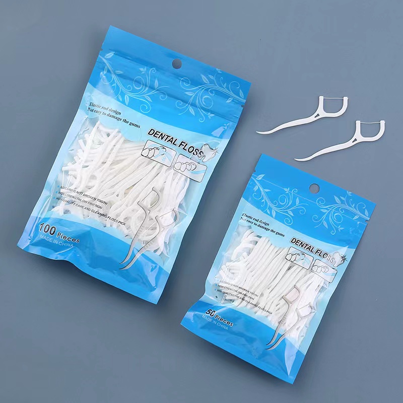 Benang Pembersih Sela Gigi Isi 50 Pcs - Dental Floss Benang Gigi