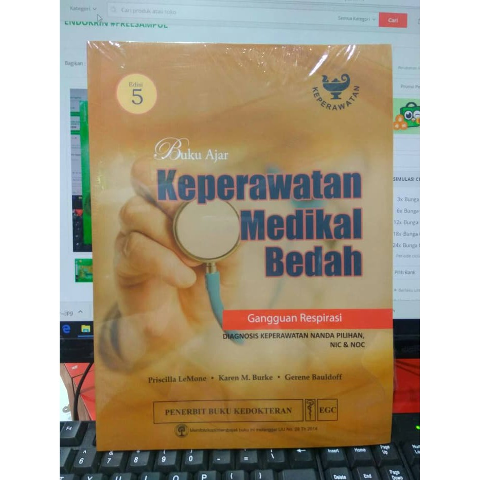 Jual Buku Ajar Keperawatan Medikal Bedah Gangguan Respirasi Ed 5